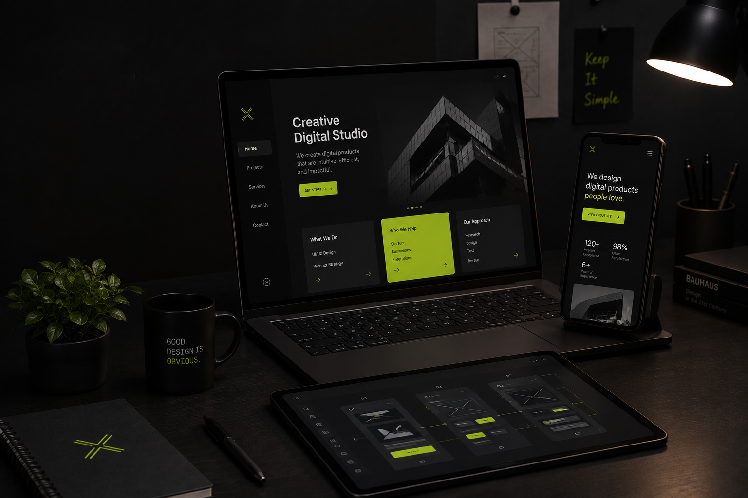 Modern UI UX interface design