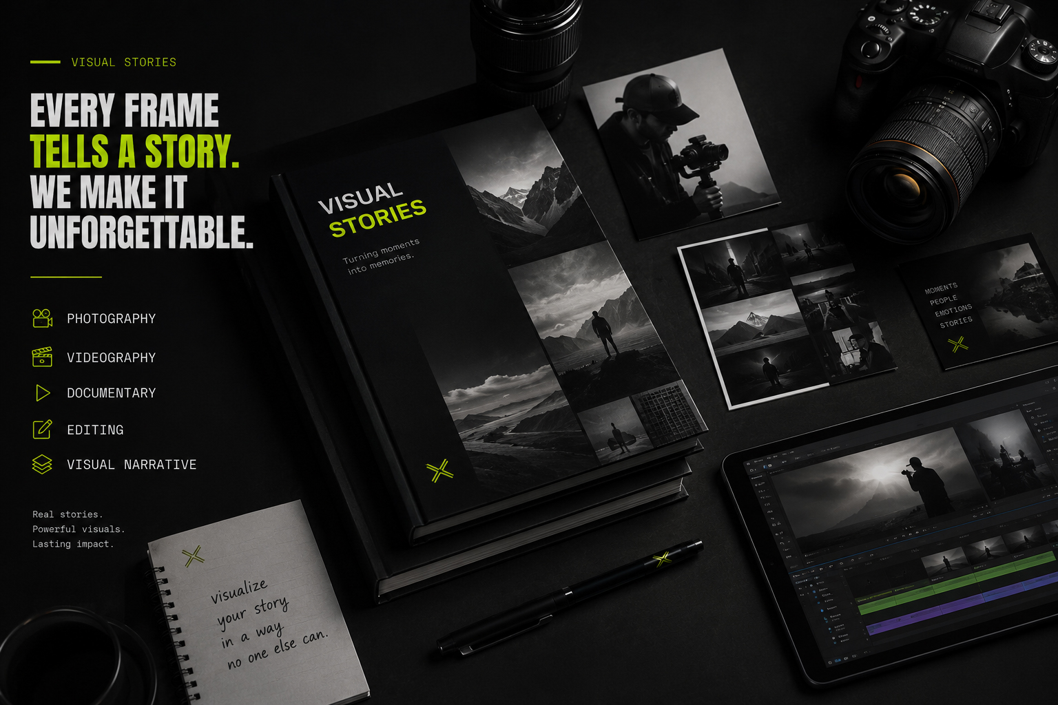 Creative digital visuals and media showcase